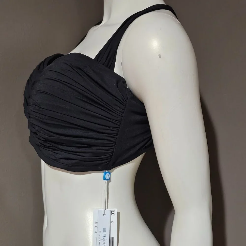 Bleu Rod Beattie Shirred Underwire D-Cup Bikini Top - Picture 3 of 10